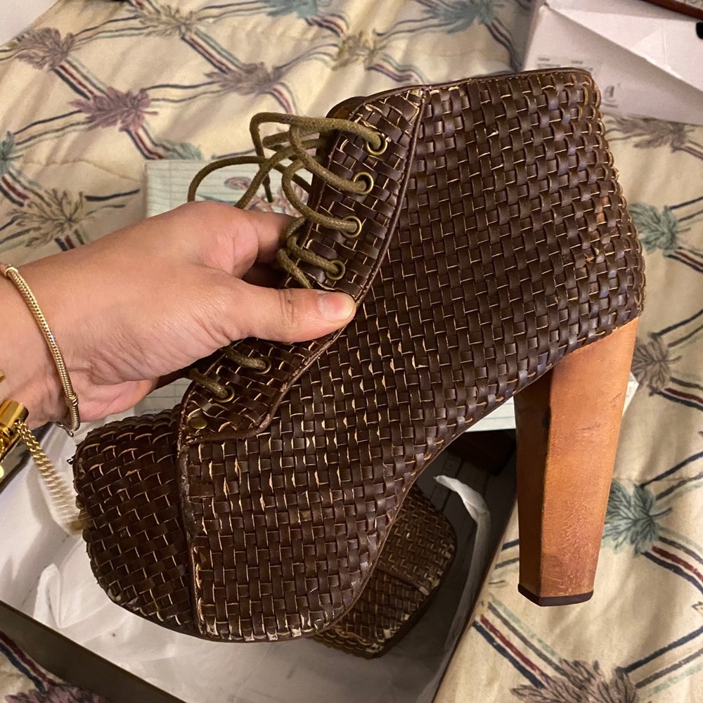 Jeffrey Campbell Woven Lita boot